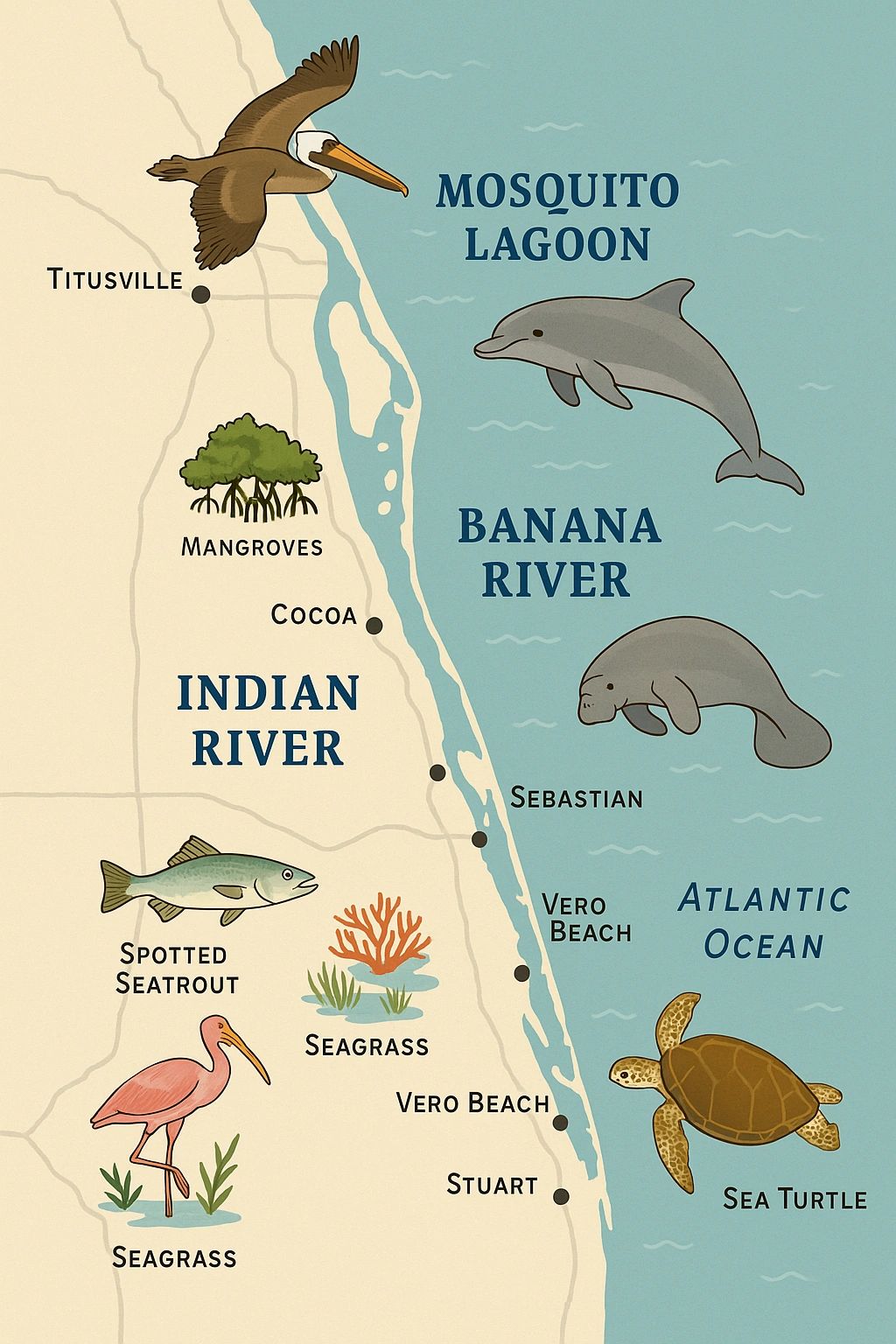 The Indian River and Its' Lagoons