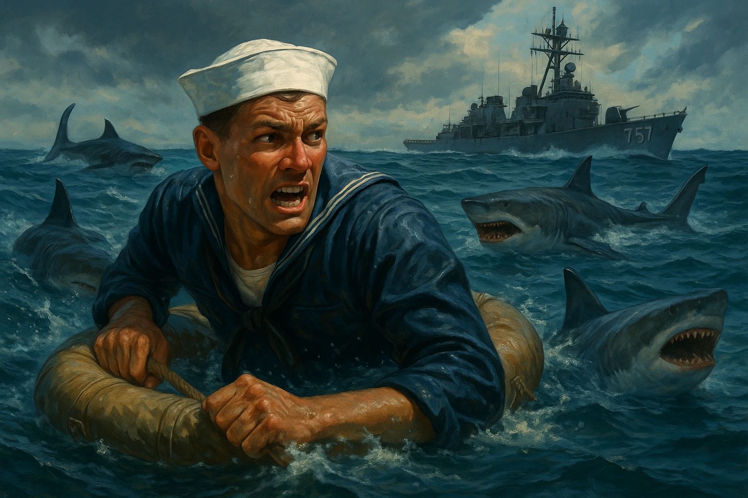 US Navy vs Sharks